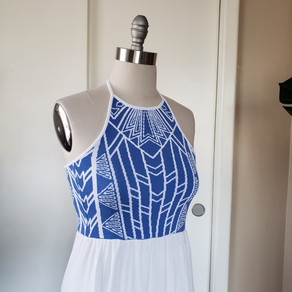 Grecian Arctic Blue Halter Dress Size Small NEW! - Picture 11 of 12
